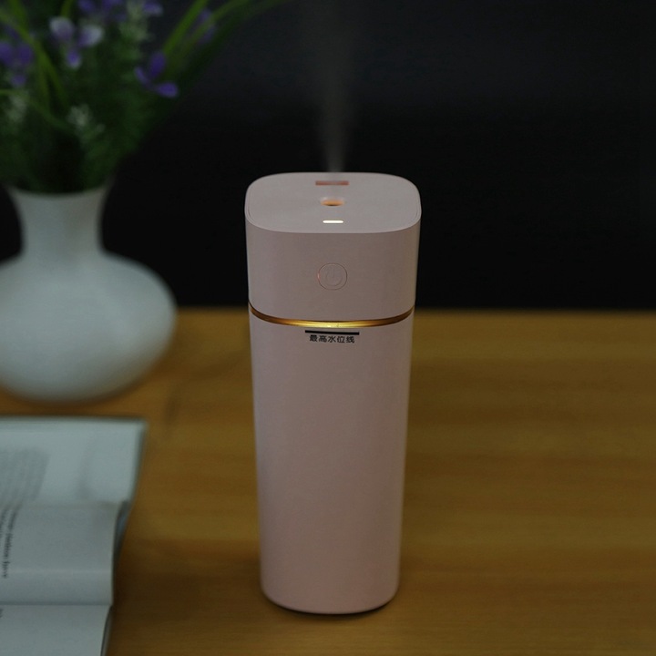 Umidificator de aer Jormftte, capacitate rezervor 3L, alb si albastru, utilizare acasa sau birou, dimensiuni 16.5x32.5cm