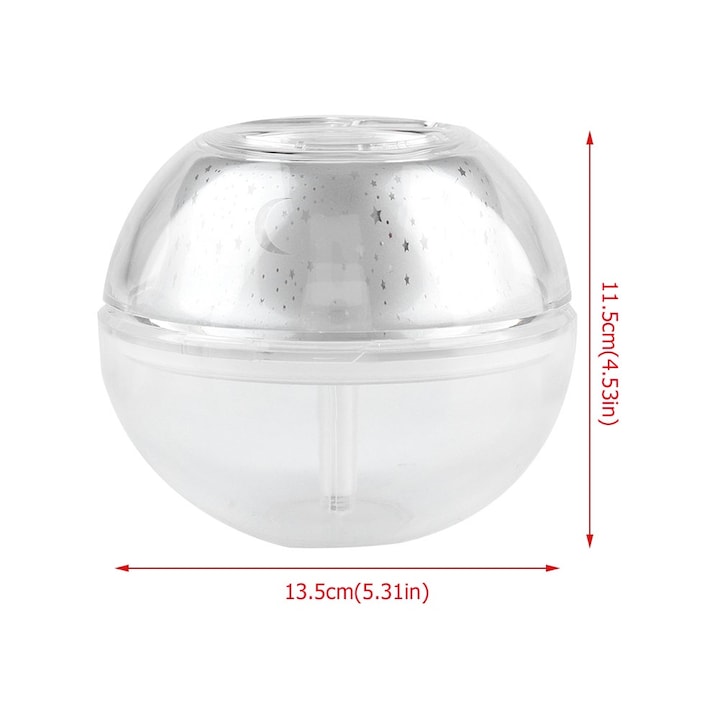 Umidificator portabil cu difuzor cu ultrasunete pentru aromaterapie Lumina LED cu 7 culori cu cablu USB