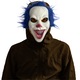 Masca, Openhome, Joker, Pentru Halloween, Carnaval, 18x23.5 cm, Femei/Barbati, Plastic, Alb/Albastru