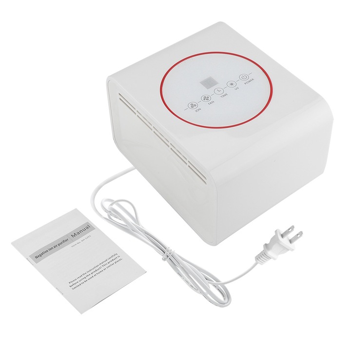 Jormftte hordozható légtisztító, fehér, 17.3x21.8x15.1cm, 110-220V