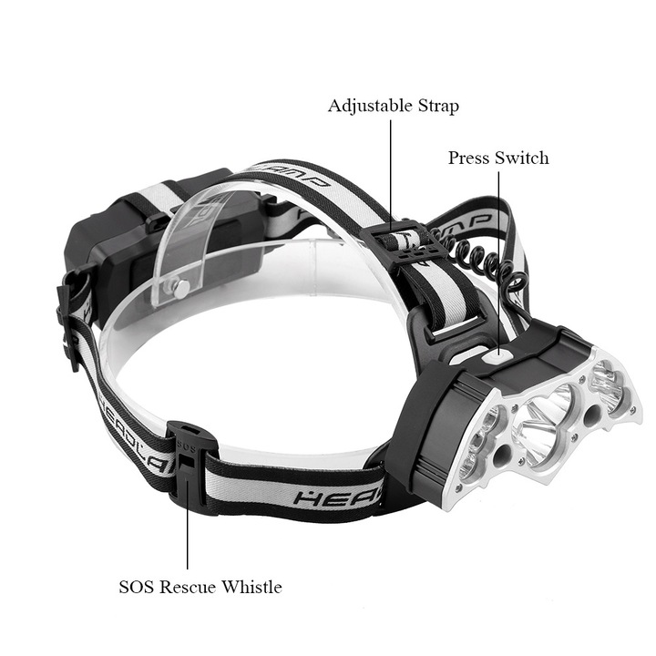 USB фенер Jormftte 7 LED, 5 режима на светене, златен, 10x4,5 см