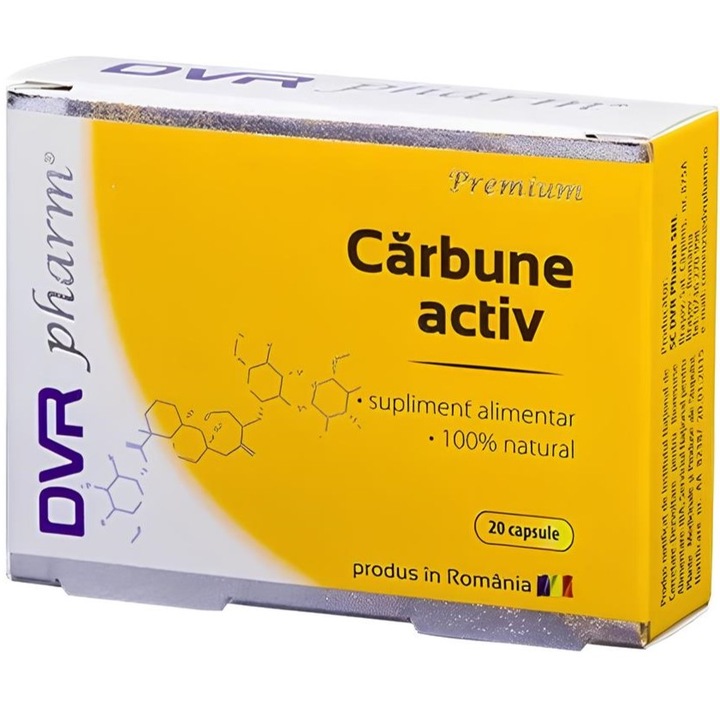 Carbune activ, 100% natural, 20 capsule, DVR Pharm