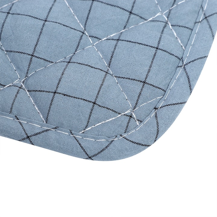 Jormftte díszpárna, 40x40cm, pamut, kék, csúszásmentes, könnyen mosható