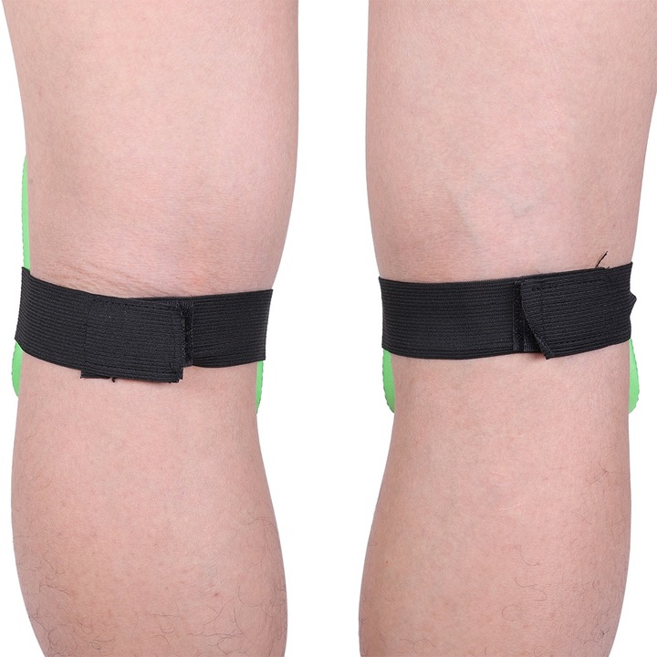 2 db EVA térdvédő készlet, Jormftte, állítható, védelem, fekete, 19x15.5cm