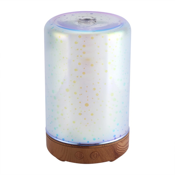 Umidificator 3D Jormftte, éjszakai lámpa, színes, aromaterápia, 100ml kapacitás, 92x150mm