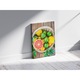 Tablou Canvas - Cos de fructe, lamai, portocale, grepfrut [Fruit Basket Lemons Oranges Grapefruit] - 30x50 cm