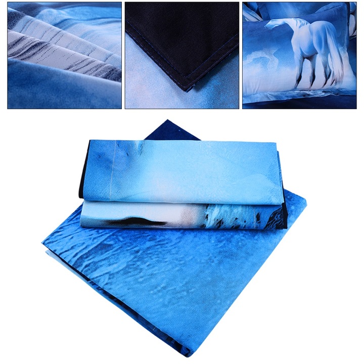 Jormftte ágyneműhuzat garnitúra, 100% poliészter, reaktív nyomtatás, 2 párnahuzat, 200x200cm