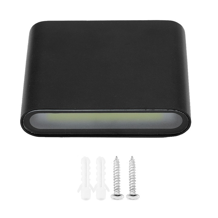 AC85-265V 6W LED fali lámpa COB vízálló kültéri, beltéri, hideg fehér