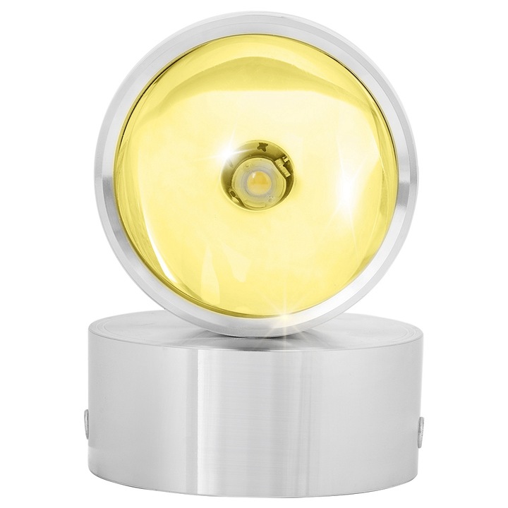 Jormftte modern alumínium fali lámpa kristályüveg ernyővel, 6W, 10x7x1cm, beltéri dekorációhoz, meleg fény