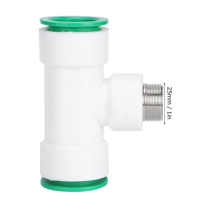 T-alakú csatlakozó adapter PPR műanyag vízcsőhöz Csőszerelvény tartozékok T-csatlakozó 32x3/4 külső menettel