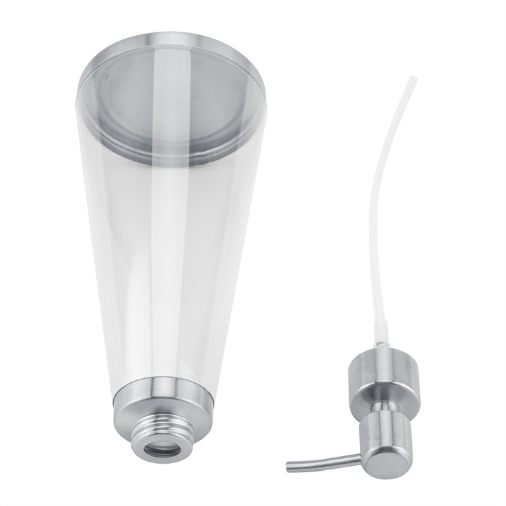 Jormftte rozsdamentes acél szappanadagoló, űrtartalom 665 ml, széles nyílású, könnyen szerelhető, 9,4x19,5 cm