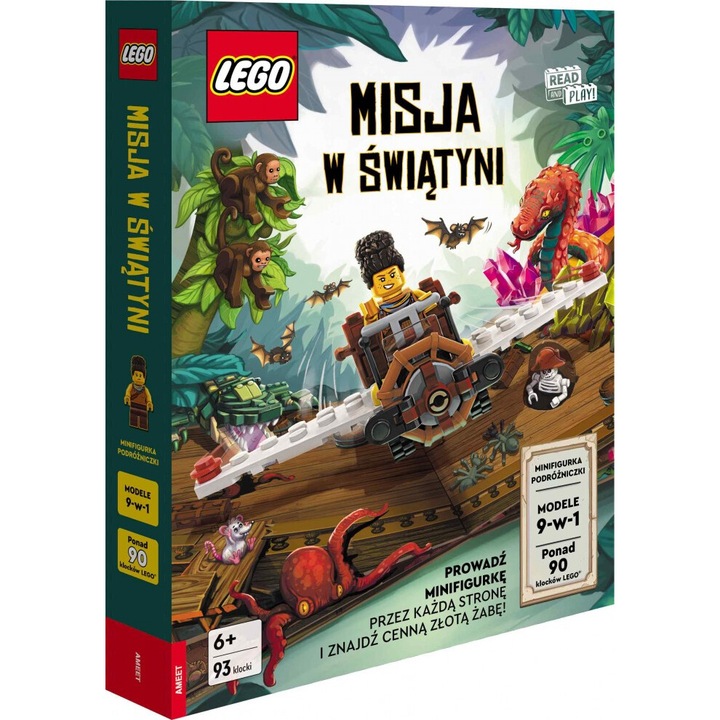 Set de constructie LEGO, Ameet, Misja w Swiatyni, 9 modele unice, minifigura, 244x304mm