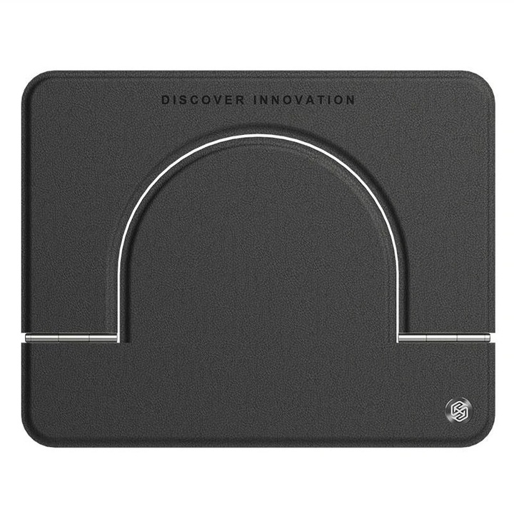 Suport tableta, Nillkin, FlexWing, Piele naturala, Tehnologie Magic Magnet, Universal, Negru