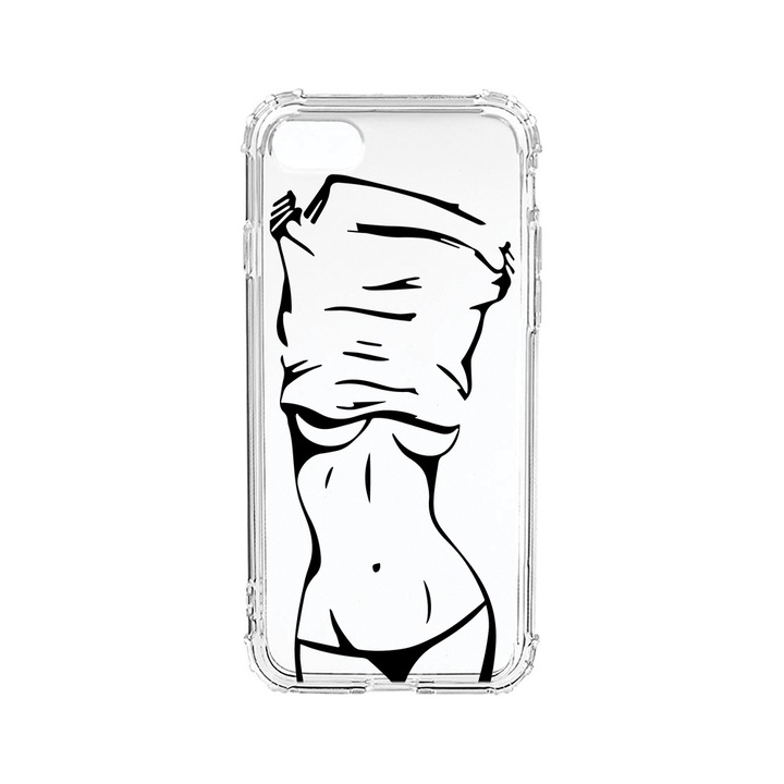 Силиконов калъф BestCase за Apple iPhone SE 3 / iPhone SE 2 / iPhone 8 / iPhone 7, Woman Body, Air-Cushion Technology, 1.5MM, Anti Shock, AS 1670