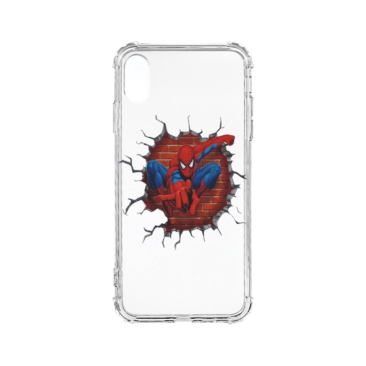 BestCase Anti Shock 1.5MM telefontok, kompatibilis modell Apple iPhone XS / iPhone X, SpiderMan, Air-Cushion technology, AS 1666