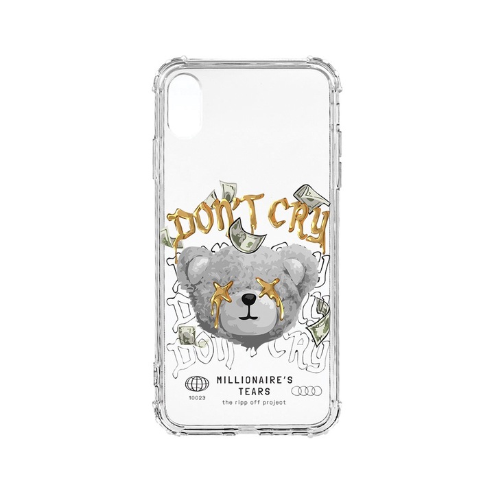 BestCase Anti Shock 1.5MM telefontok, kompatibilis modell Apple iPhone XR, Teddy Bear Millionaire's, Air-Cushion technology, AS 1552