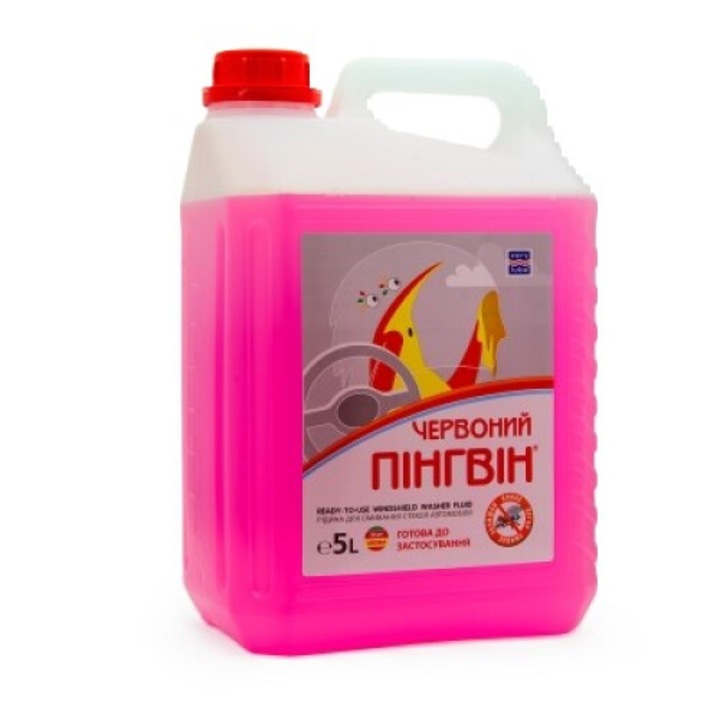 Лятна течност за чистачки Red Penguin, Готова за употреба, 5 л