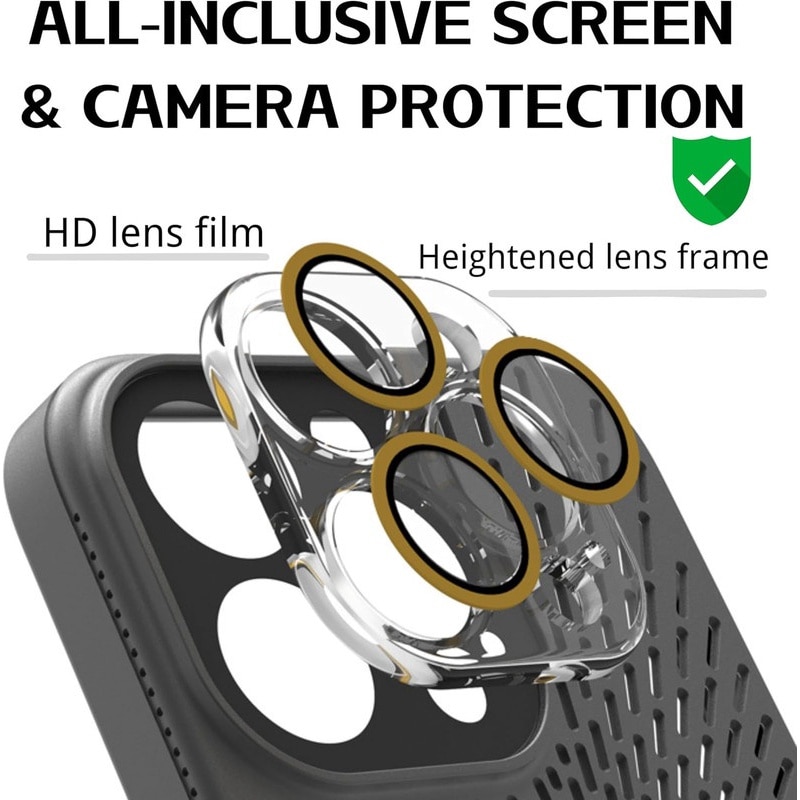 Husa telefon magnetic pentru iPhone 16 Pro, design cu racire, protectie completa la cadere, culoare transparenta
