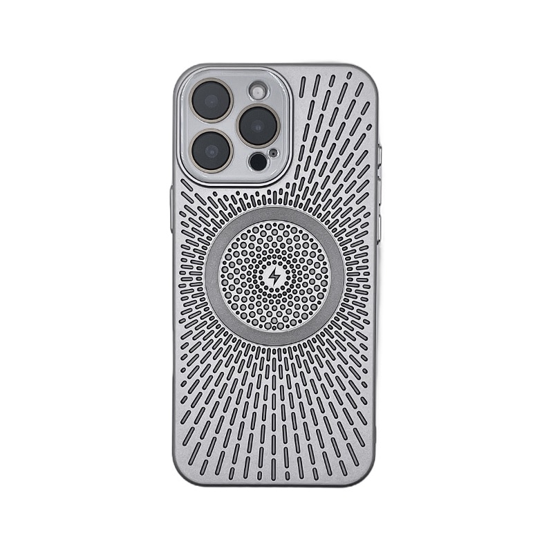 Husa telefon magnetic pentru iPhone 16 Pro, design cu racire, protectie completa la cadere, culoare transparenta
