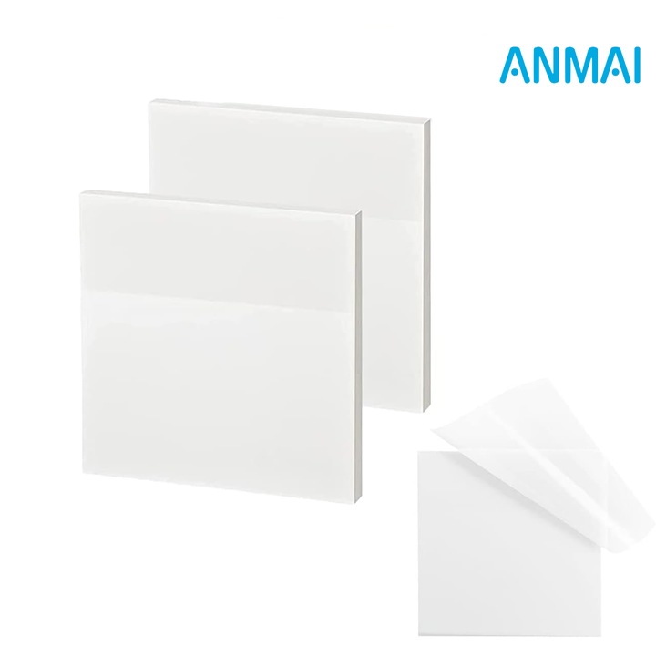 Set 100 Anmai Note Adezive Colorate Transparente, etichete indexare autoadeziv, Inscriptibil, Marca si evidentia informatiile importante, Autoadezive Rezistente la Apa, instrument de luare a notitelor, PET, 76 x 76 mm