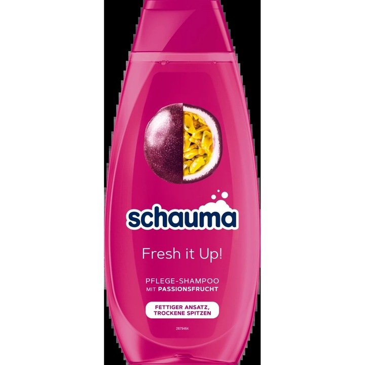 Schauma Fresh it Up hajsampon, 400 ml, maracuja kivonattal, zsíros gyökerekre és száraz hajvégekre!
