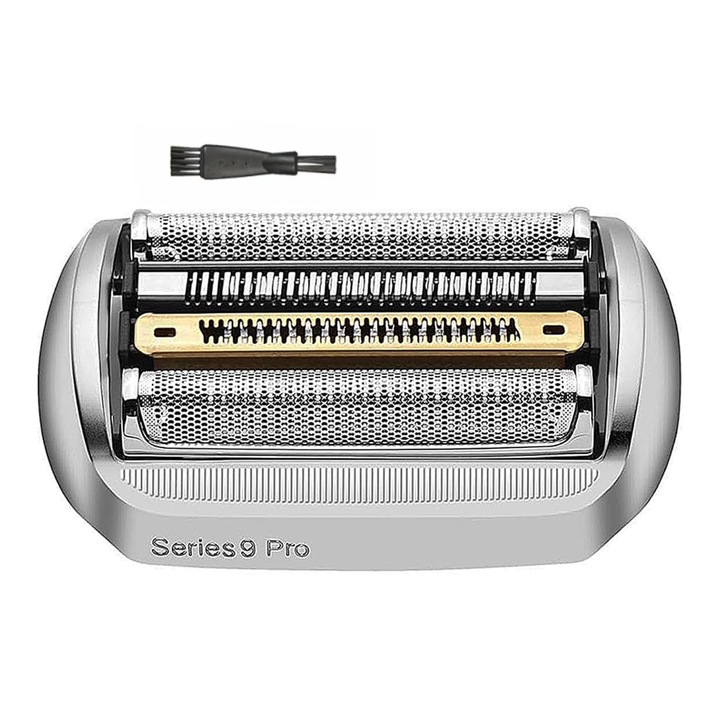 Резервна самобръсначка Braun 94M, SINBINTA, за серия 9, с четка с два края, мокро и сухо, преносима, за многократна употреба, аксесоари за брада, лесна за инсталиране, ергономичен дизайн, злато/сребро, ABS/неръждаема стомана