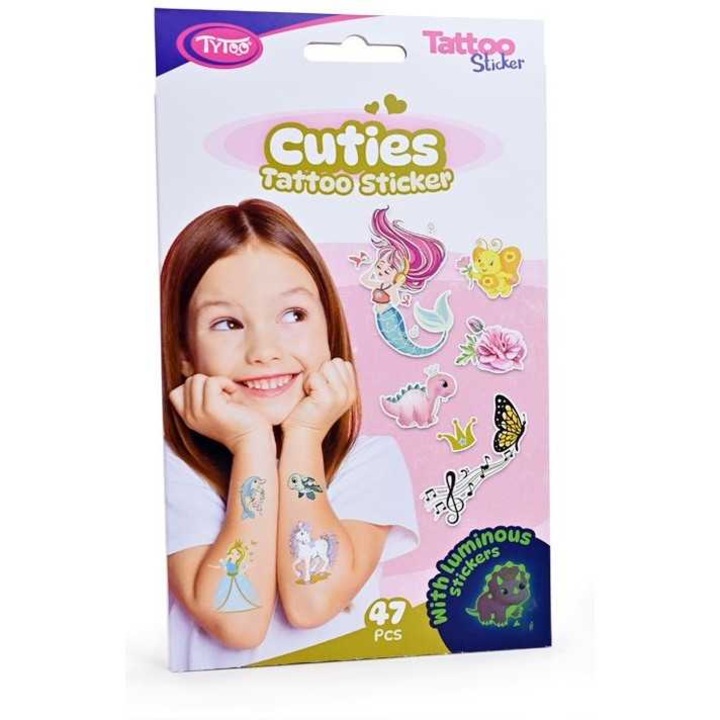 Set 47 tatuaje temporare tip autocolante, dragute