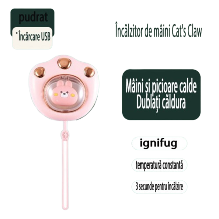 Incalzitor corporal portabil Allure, mini, verde inchis, USB reincarcabil