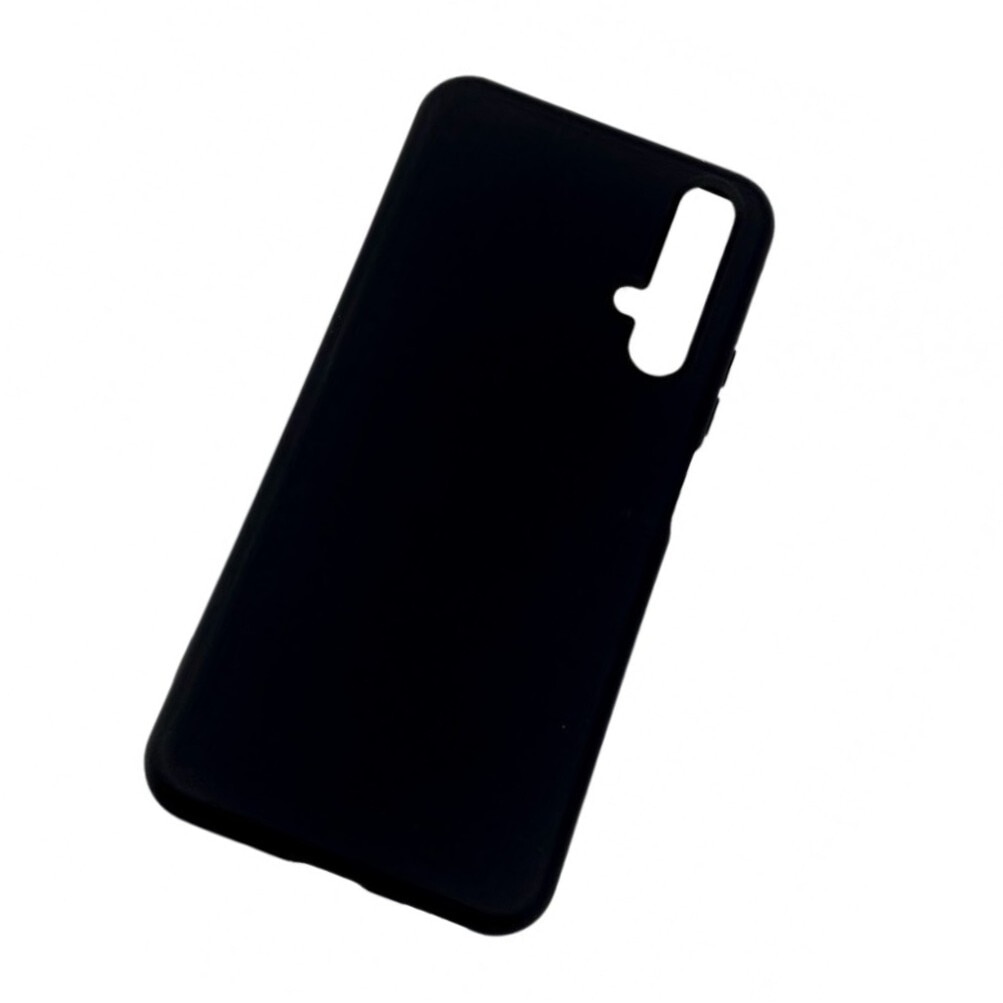 Carcasa pentru telefon, pentru Huawei Nova 5T, Husa subtire rezistenta la socuri, mata, material TPU amortizat, silicon, negru