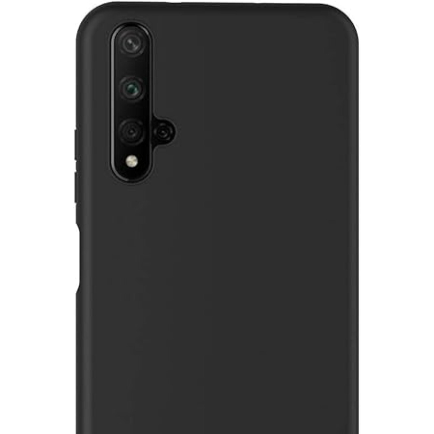 Carcasa pentru telefon, pentru Huawei Nova 5T, Husa subtire rezistenta la socuri, mata, material TPU amortizat, silicon, negru