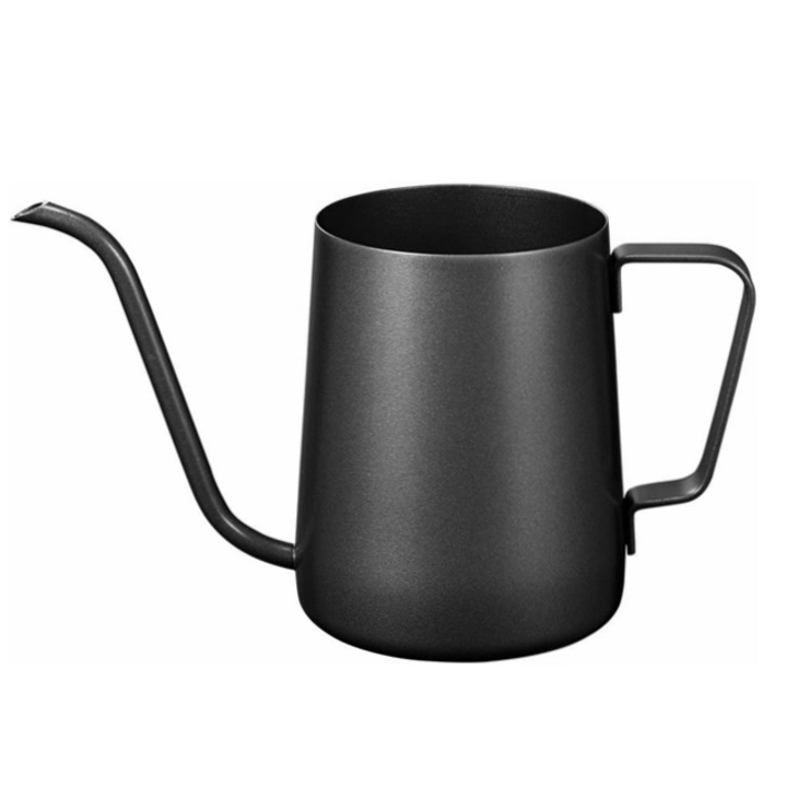 Ibric pentru cafea, 350mL, inox 304, design modern, Negru mat