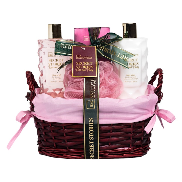 Кошница с 4 продукта за грижа Rose and Peony Secret Stories, IDC Institute 44081, 750 мл