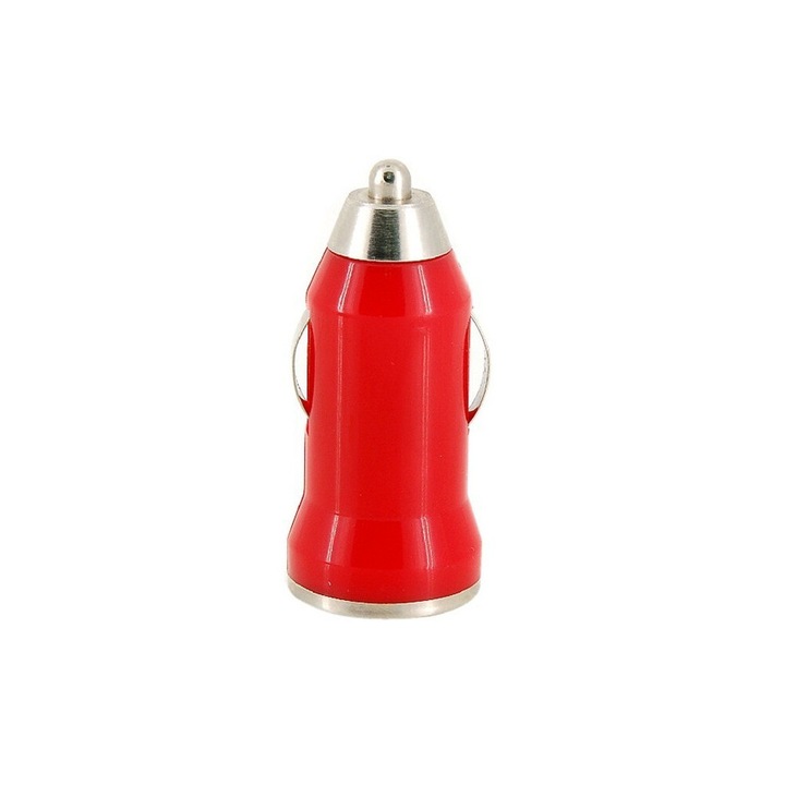 USB autós töltő adapter 1A Piros