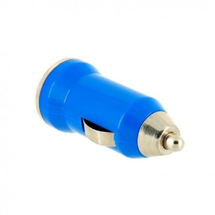 USB autós töltő adapter 1A kék