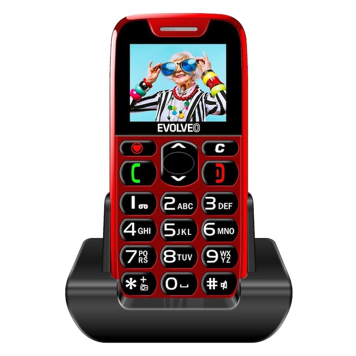 Evolveo Easyphone EP-501 Red, 255554, Mobiltelefon