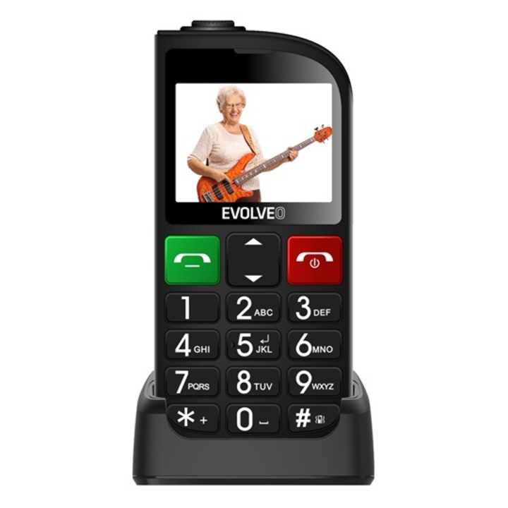 Evolveo EasyPhone EP-801 FL DualSIM Black, 250475, Mobiltelefon