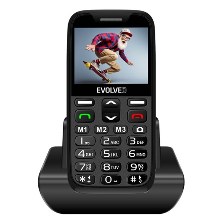 Evolveo EasyPhone XR Kártyafüggetlen, Senior Mobiltelefon, EP601, Fekete