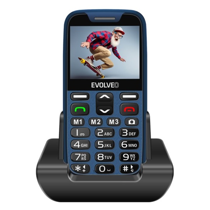 Evolveo EasyPhone XR Kártyafüggetlen, Senior Mobiltelefon, EP601, Kék