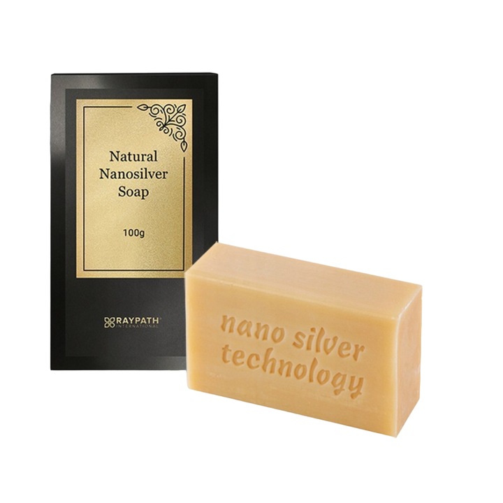 Сапун, Raypath, Натурален, С нано сребро, 100 ml, 100 g, Бежов