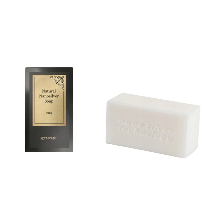 Сапун, Raypath, Nanosilver, Антиалергичен, 100 g, 100 ml, Бял