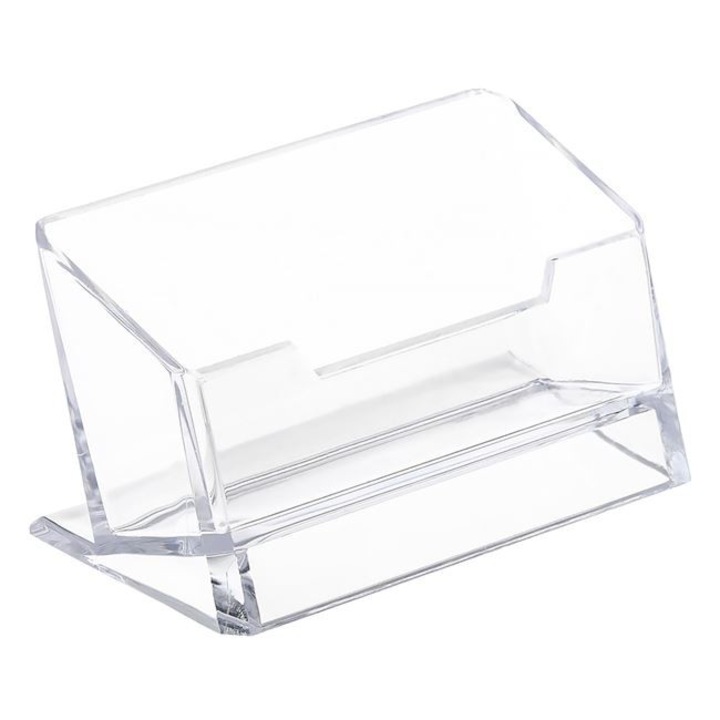 Suport pentru carti de vizita Antbro® din plastic transparent, 10x3.5x4.5cm