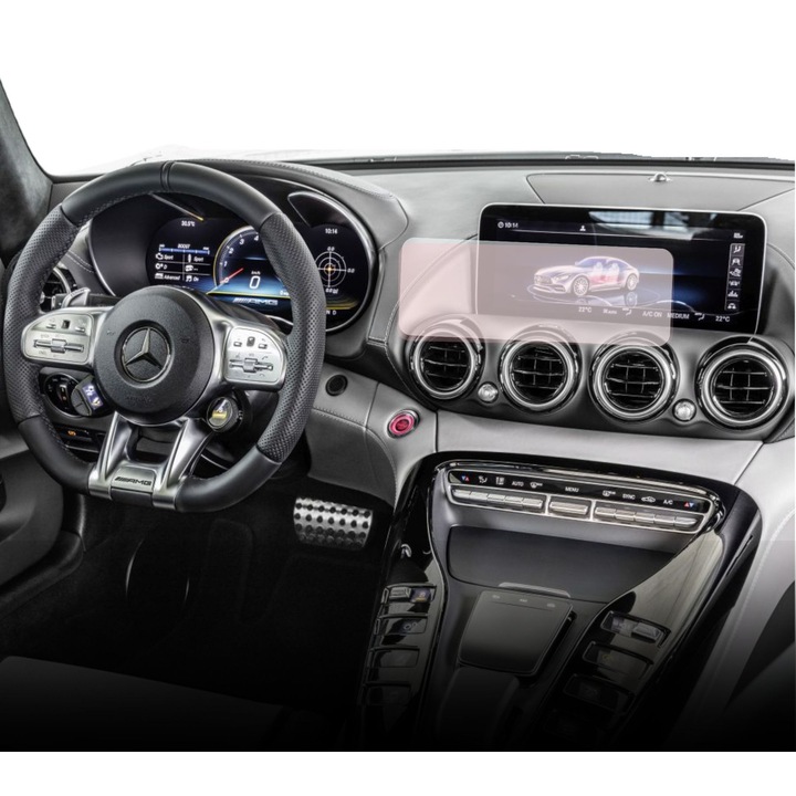Védőfólia Duragon, Mercedes AMG GT (C190) 2018+, Display Navigációs védelem és órákat, szilikonból