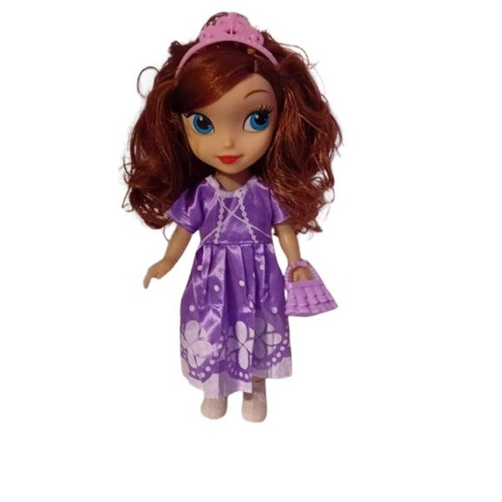 Princess Sofia zenélő baba 28 cm sárga ruhával és kiegészítőkkel