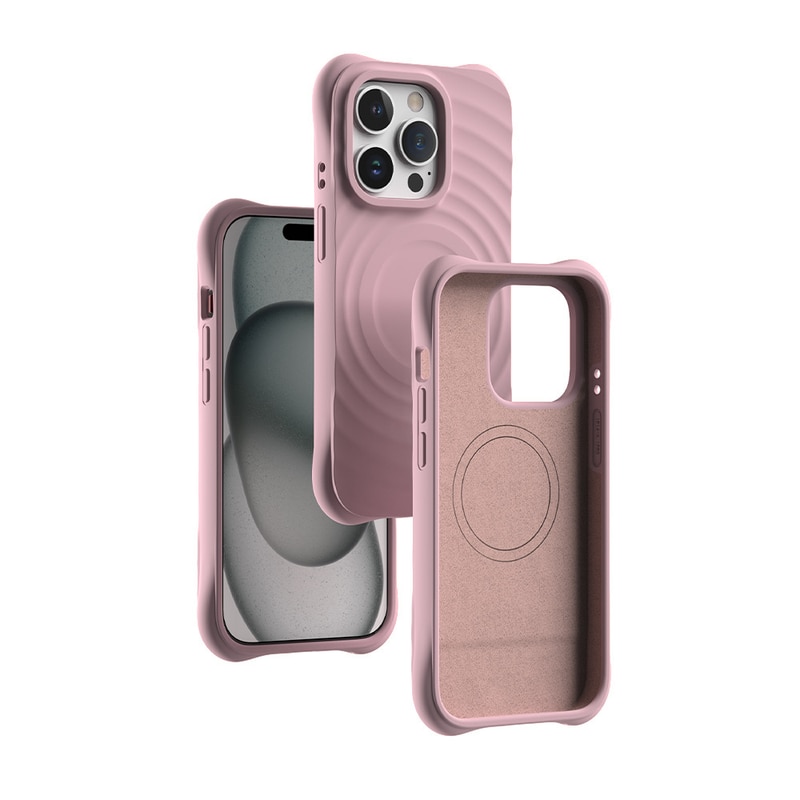 Husa protectie telefon, Silicon, Compatibila cu MagSafe, Pentru iPhone 16 Pro Max, Roz