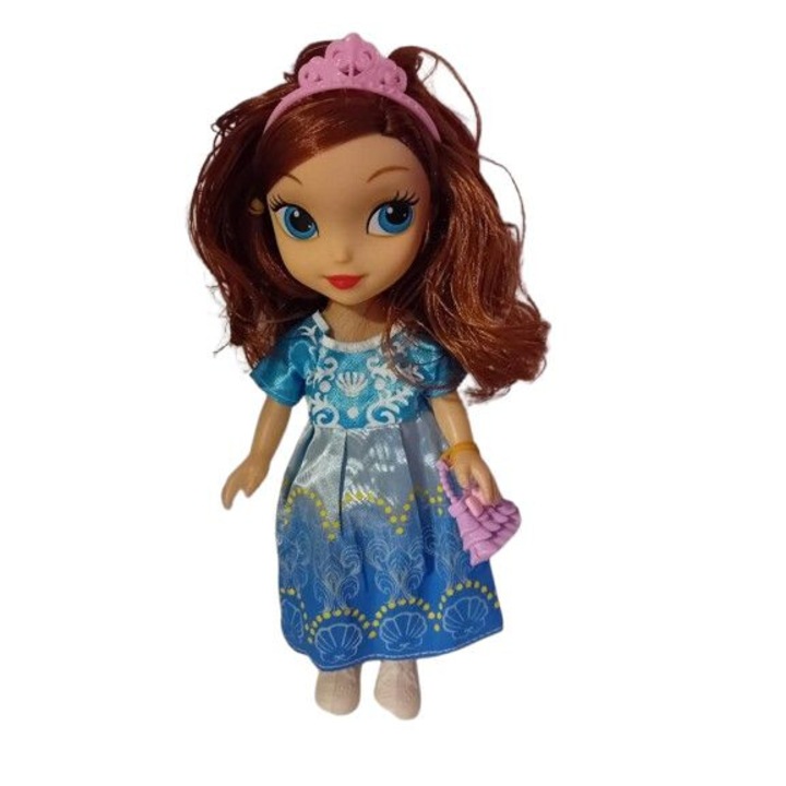 Princess Sofia zenélő baba 28 cm kék ruhával és kiegészítőkkel