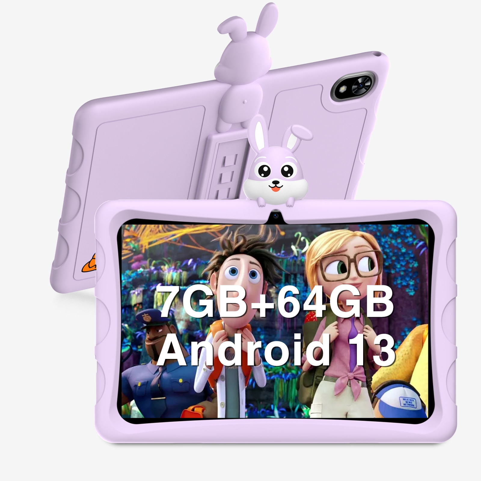 DOOGEE U9 タブレット 10インチ パープル Tableta pentru copii DOOGEE U9, 10.1 inch HD, 7GB+64GB, protectie