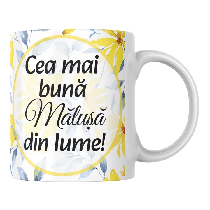 Cana personalizata - Cea mai buna Matusa, alba, 330 ml, v2