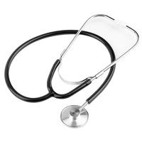 Stetoscop pentru copii, Axroad Mall, Design ergonomic, Pentru jocul de rol al copiilor, Cosplay, echipament educational, Plastic, Negru