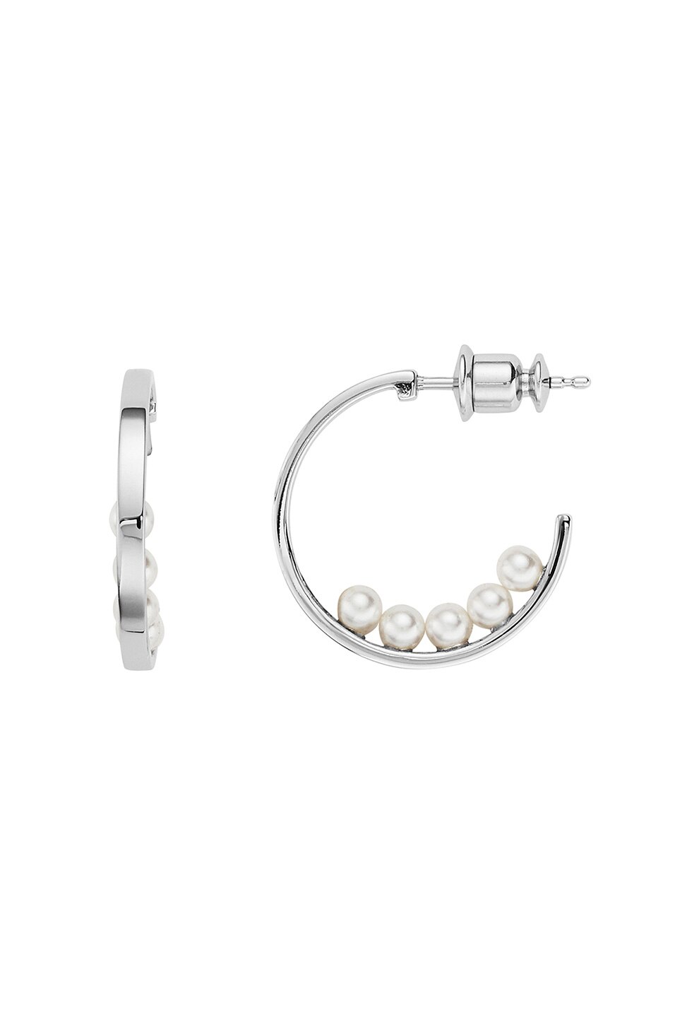 Skagen Cercei rotunzi argintii cu tija Agnethe