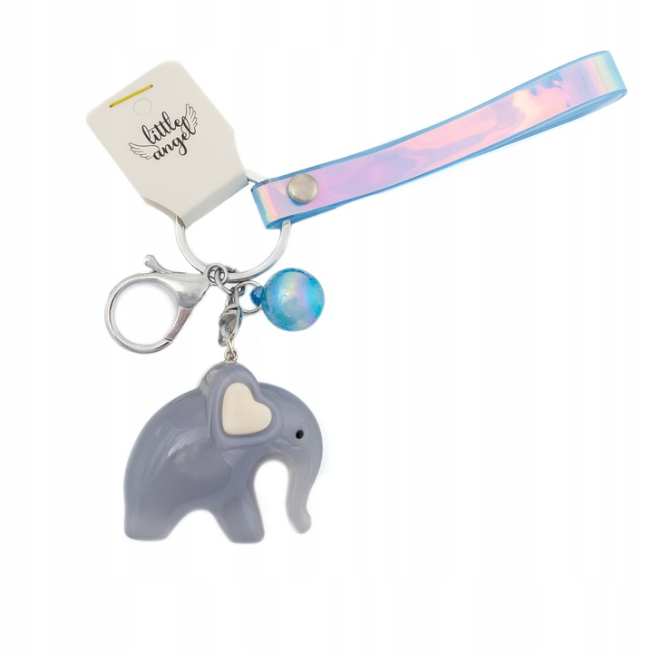 Ключодържател, Little Angel, B1308, Слон, Сив